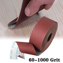 MiJunHD 400 Grit Sandpaper Roll, 1 metre x 115 mm Aluminum Oxide Emery Cloth Abrasive Paper Roll for Metal Grinding, Wood Sanding, Furniture Finishing, Automotive Polishing