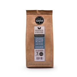Organic Decaffeinated Mexico Ground Coffee - Award Winning Medium Roast by Source Climate Change Coffee – Single Origin 100% Arabica – Smooth Praline Nuttiness, Freshly Roasted 227g bag