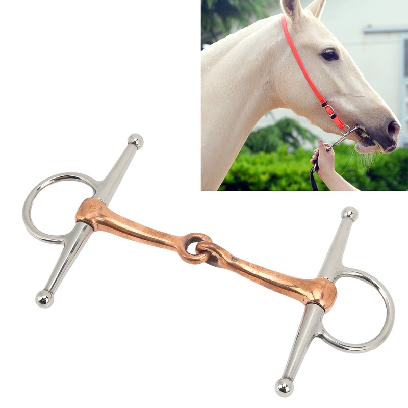 Horse Full Cheek Snaffle Stainless Steel Ring Snaffle Bit for
