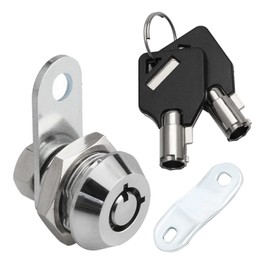 Hoypeyfiy 6Pcs Cam Lock RV Storage Locks Keyed Alike, 1-1/8" Fits on 7/8" Max Door Thickness, Replacement Lock with Keys for RV Compartment Camper Storage Cabinets Drawers