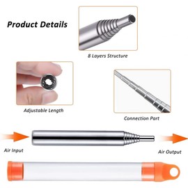 2 PCS Pocket Bellows - Blow Fire Tube Stainless Steel Weatherproof Collapsible Blow Fire Tube for Fireplace Barbecues Campfire Blowing Air Into a Fire Traveling - Outdoor Essential Camping Gear