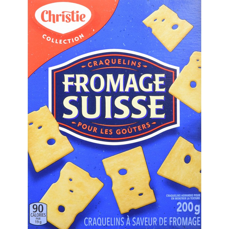 Christie Swiss Cheese Crackers, 200g/7.05 Ounces {Imported from Canada}