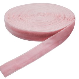 15 Yards Pink Velvet Ribbon Spool, for Wedding, Gift Wrapping, Hair Bows, Home Decorating (3/4in, Pink)