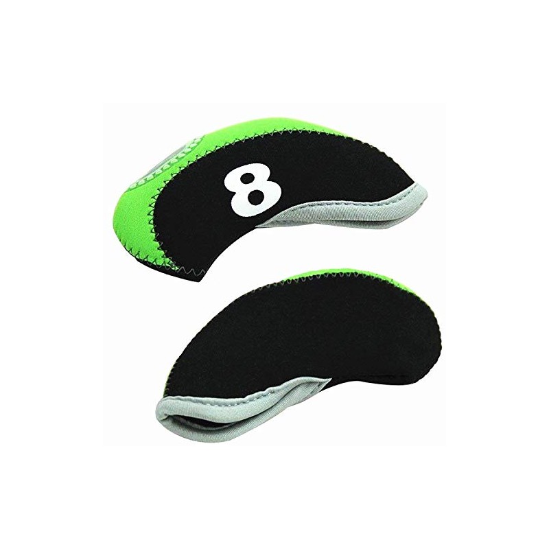 TSUCIA Iron Cover, Golf Count, Headcover, Set of 10 (Green