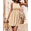 BTFBM Women Sleeveless Summer Dress 2025 Crewneck Ribbed Knit Ruffle