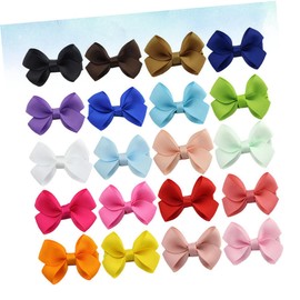 Baluue Bowknot Hair Clips for Kids 20pcs Fabric Duckbill Hairpins Colorful Hair Accessories for Boys and Girls Non-slip Design for Everyday Use
