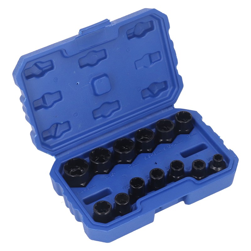 13Pcs Bolt Nut Remover Professional Bolt Nut Extractor Socket Set