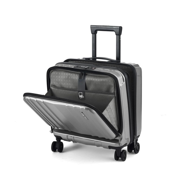 TydeCkare 16" Carry on Luggage with 2 Laptop Compartments, ABS+PC