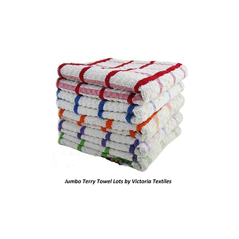 100% Egyptian Cotton Terry Tea Towel, Wonderdry Soft Big check