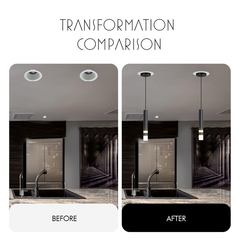 C4LIF 5/6" Recessed Can Light Conversion Kit, for Ceiling Light