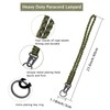 2 Pcs Heavy Duty Paracord Lanyard Braided Keychain Lanyard Parachute
