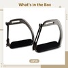 Toyosport 2 Pcs Carbon Steel Nickel-Plated Half-Side Stirrups for Saddle,
