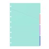 Filofax Classic Pastels A5 Notebook Refill Blank Index 4 tabs