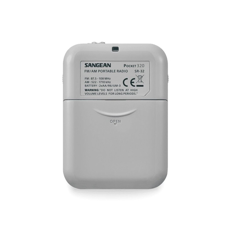 Sangean SR32 Portable Radio, White