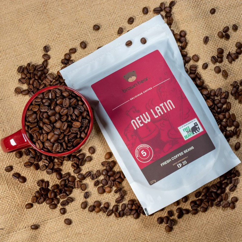 Dark Roast Crema Strong Espresso Coffee Beans 227g - Strength