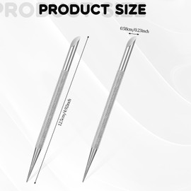 2Pcs Nail Cleaning Cuticle Stick Stainless Steel Cuticle Pusher Nail Cleaner Remover Cutter Remover Dead Skin Polish Peeler Scraper Professional Manicure Pedicure Tool for Fingernails Toenails