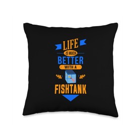 Aquariums Fishes Tank-Fishes aquaristics Fishtank Aquariums Throw Pillow