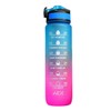 AEX 1 Liter Motivational Fitness Sports Water Bottle with Straw