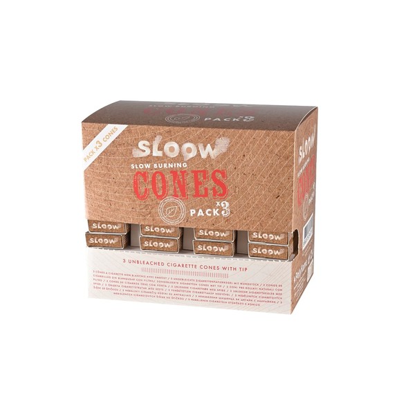 SLOOW Unbleached Cones - DL-32-32 Packs of 3 Conea =