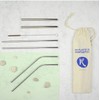 Reusable Drinking Straws, E-Koala 6 Pack Stainless Steel Straws with