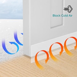 shinfly Draft Excluder for Doors, 10m/33ft, Transparent TPE Material, Weather Stripping Tape, Model Name: Draft Excluder for Doors