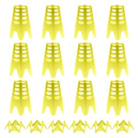 EROMAP Golf Simulator Tees, Indoor Golf Tees Golf Mat Tees Plastic Golf Tees Practice Golf Tees Perfect for Turf and Driving Range Winter Golf Tees, Tall + Short (18Pcs) (Yellow)