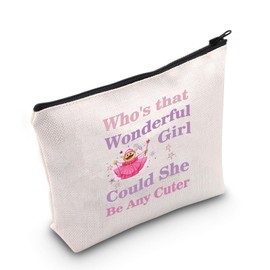 Cartoon Lover Gift for Who's That Wonderful Girl Could She Be Any Cuter Makeup Bag Cartoon Obsessed Gift Cartoon Fan Gift, Could you be any cuter