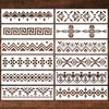 Keluna Aztec Stencils - 12 Pcs Boho Borders Pattern Stencils
