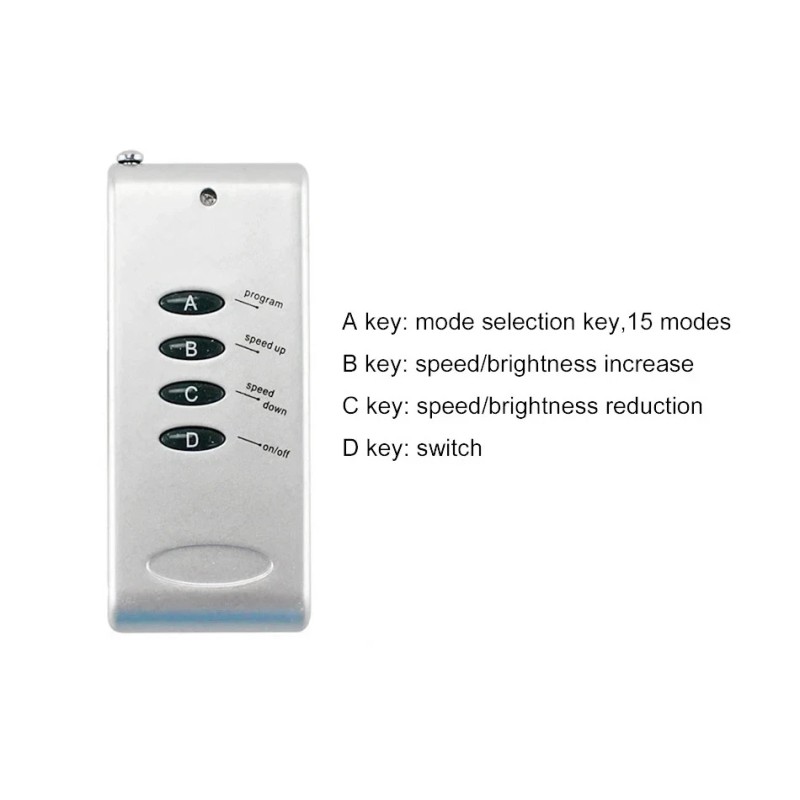 Unbranded LED controller 12A LED Controller 4 Key RGB Controller