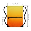 HOLYLUCK Drawstring Backpack Bag Sport Gym Sackpack, Gradient Orange and