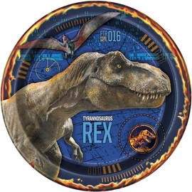 Round Dinner Paper Plates - 9" | Jurassic World | 8 Pcs