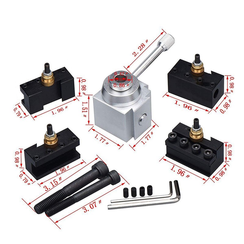 Quick Change Tool Holder and Holder Set for Mini Lathes