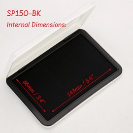 Ink Pads for Stamps | Black Ink Stamp Pad | Rubber Stamps Ink Pad - Premium Quality Felt Pad for Stamps | Stamp Pads | Large Size