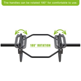 Kipika Barbell Olympic Trap Bar, Hex Bar, Shrug Bar, Deadlift Bar with Stand and Folding Handles for Olympic Weight Lifting, Shrugs, Squats, Solid 2 Inch Steel Sleeve, 1000lbs Weight Capacity