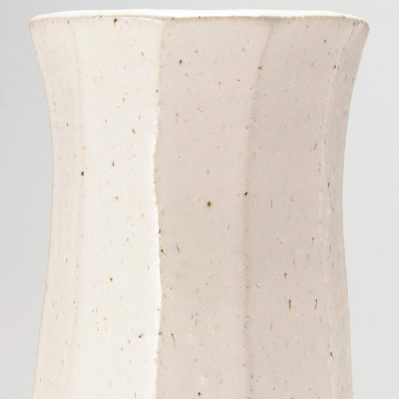 Marui Ceramic Shigaraki Ware Hechimon Vase Flower Base Large Tall