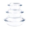 Set of 6 Round Glass Casserole Dishes, Nesting Glass Baking