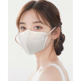 [Tuyon] Washable Bi-color Mask, Set of 2, Blood Color Mask, Small Face Mask, 3D Mask, UV Protection, 3D Mask, Skin Friendly, Fabric Mask, No Stuffy, No Ears Pain, Tape, Lace, Adjustable Length, Large