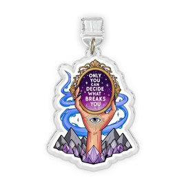 Only You Can Decide What Breaks You Charm for E-Readers Dust Plug Charm 1.5 Inches ACOTAR Bookish Dragon, Lightning/Type C Acrylic Material, Accessories for E-Reader Phone Tablet Pad, Anti-Dust Plugs