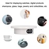 Rotating Display Stand 16cm White Remote Control Low Noise Electric
