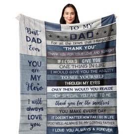 Yesbird Dad Birthday Gifts, Dad Gifts from Daughter/Son, Gifts for Dad, Daddy Birthday Gifts, Presents for Dad Blanket on Christmas/Thanksgiving, Best Dad Gifts, Papa/Father Gifts Blanket 150x130CM