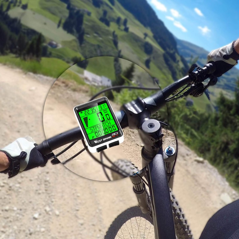 ICOPRO Bicycle Computer Bike Odometer Wireless Waterproof Large LCD Screen