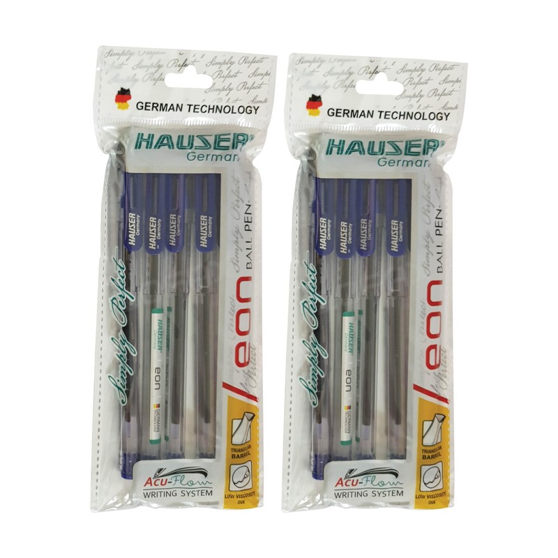 HAUSER Eon 10 x 0.7mm BLUE Smooth Ballpoint Pens Triangular