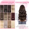 Clip in Hair Extensions Real Human Hair, Seamless Balayage Human