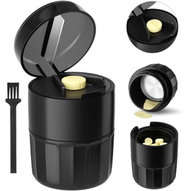 ​​Renmingfed 3-in-1 Pill Crusher Pill Cutter with Storage Box，Pill Grinder with Stainless Steel Grinding Pestle, Pill Crusher Fine Powder, Pill Crushers for Elderly and Pets