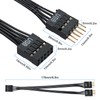 MZHOU Dual USB 2.0 Header Splitter - 9-Pin Motherboard Male