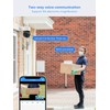 SANNCE PT Camera 2K, Wireless Security Cam 3MP, 350° Horizontal