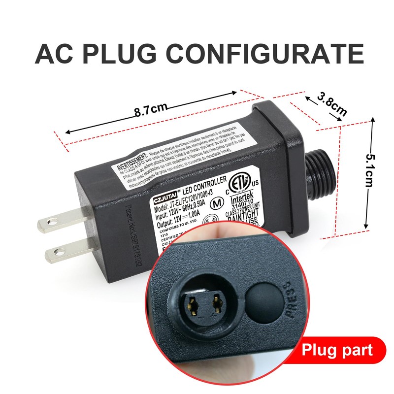 PremierAdapter 12V 12W Power Supply, Transformer for CZJUTAI JT-EL/FC- 120V1000-C
