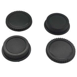 2 Pack Front Body Cap and Rear Lens Cap Cover Compatible with Canon EOS EF/EF-S Lenses, Fits EOS Rebel T7, T6, T5, 90D, 80D, 77D, 70D, 60D, 5D, 6D, 7D, 1DX, 200D, SL3, SL2, T8i, T7i, T6i, T5i & More