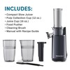 Elite Gourmet EJX600 Compact Small Space-Saving Masticating Slow Juicer Cold