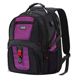ANKUER Large Laptop Backpack, TSA Travel Bag with USB Charging Port, Business Computer Bag Fit 17 Inch (Purple)